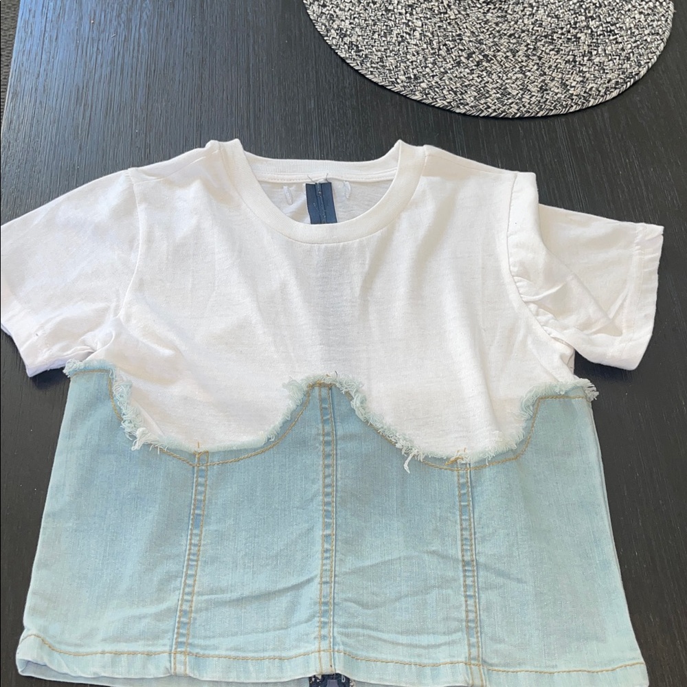 Corset Jean Crop Top